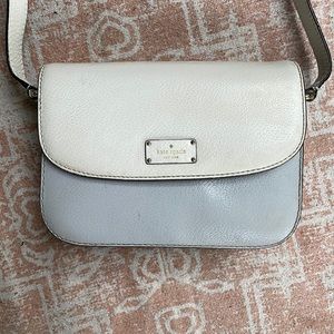 Kate Spade Grey White Crossbody Purse